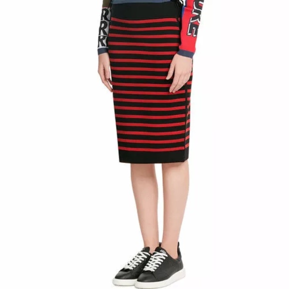 MARC by MARC JACOBS - striped red black skirt - Picture 2 of 6